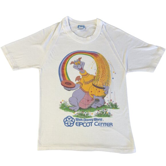 Vintage DISNEY Epcot Center Rainbow 1982 Figment Dragon T-Shirt Small USA Made - Picture 1 of 8